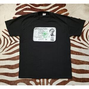 Vintage Pablo Escobar Mugshot ID Card Double Sided T-Shirt El Patron del Mal XL